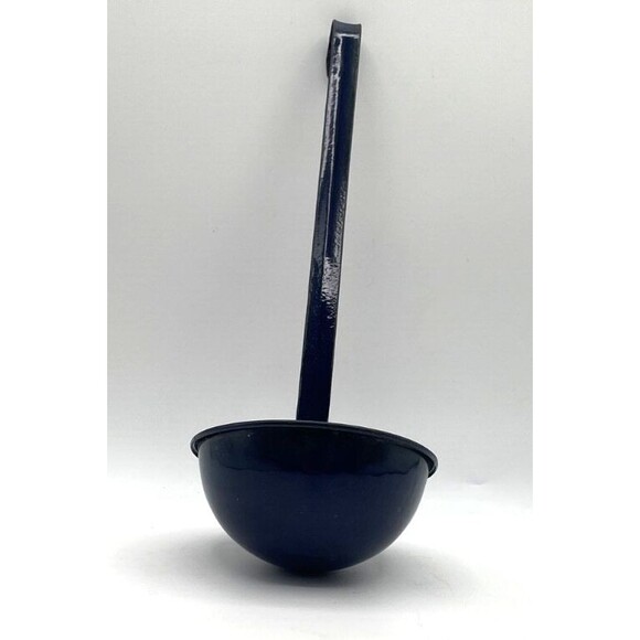 Vintage Enamel Ladle Large Blue Dipper Scoop 11 1/2" Serving Soup, Cider - Picture 6 of 6